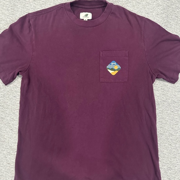 New Balance x Aime Leon Dore Pocket Logo T-Shirt Tee Large Purple - Picture 1 of 5